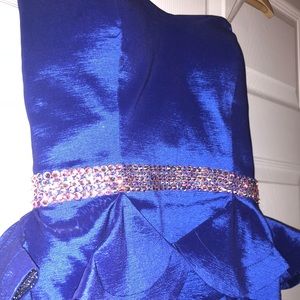 Blue Mac Duggal pageant/prom dress